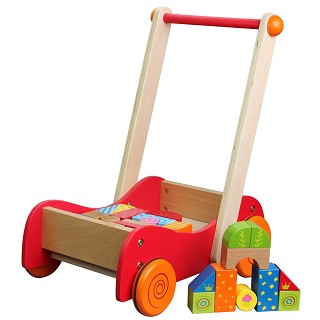 Baby Walker with Coloured Blocks - 30 pcs.